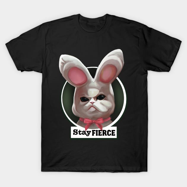 Stay fierce plush rabbit T-Shirt by Meakm